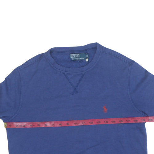Ralph Lauren Men's Blue Crew Neck Pullover Sweatshirt Size S