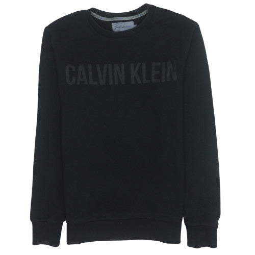 Calvin Klein Jeans Men's Black L Crew Neck Logo Sweatshirt