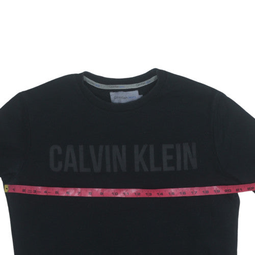 Calvin Klein Jeans Men's Black L Crew Neck Logo Sweatshirt