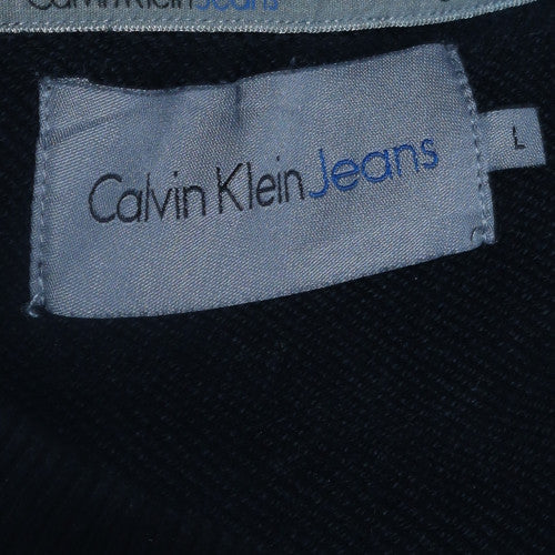 Calvin Klein Jeans Men's Black L Crew Neck Logo Sweatshirt