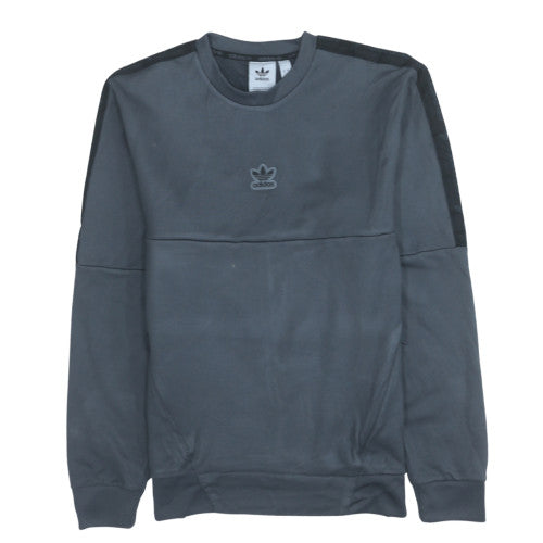 Adidas Mens Grey Pullover Sweatshirt Small Crew Neck Fleece
