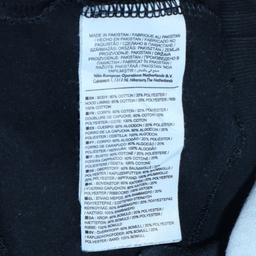 Nike Women Black Pullover Hoodie L Cotton Blend Casual Style