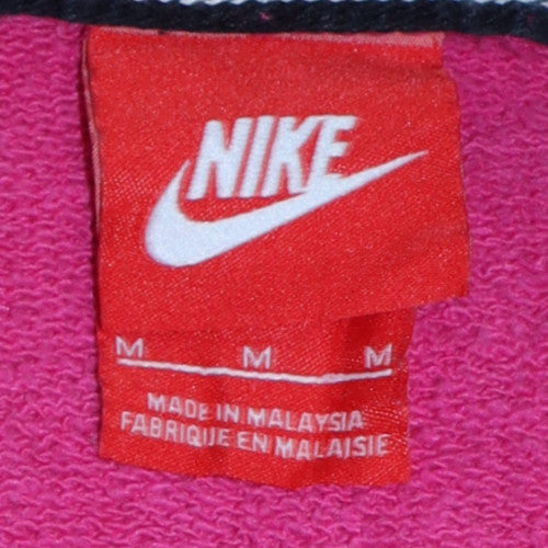 Nike Womens Pink Crew Neck Logo Pullover Sweatshirt M