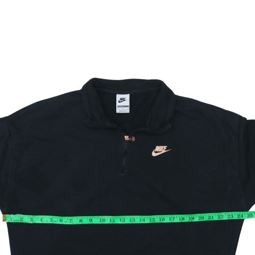 Nike Women's Black 1/2 Zip Oversized Fit Sweatshirt M