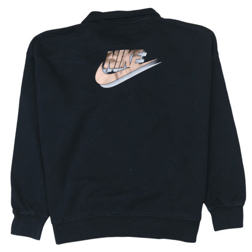 Nike Women's Black 1/2 Zip Oversized Fit Sweatshirt M