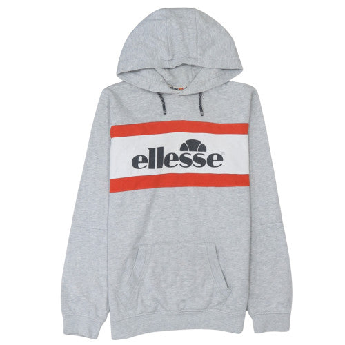 Ellesse Boys Grey Hoodie 16 Years Pullover Fleece Logo Sweatshirt