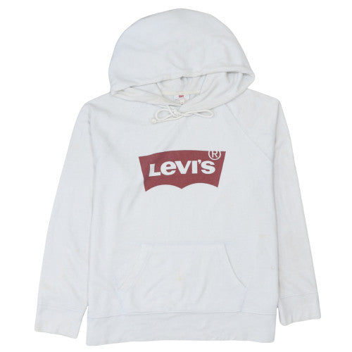 Levi’s Men’s White XL Pullover Hoodie with Logo Graphic