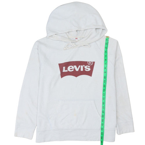 Levi’s Men’s White XL Pullover Hoodie with Logo Graphic