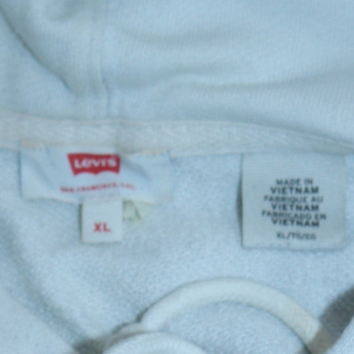 Levi’s Men’s White XL Pullover Hoodie with Logo Graphic
