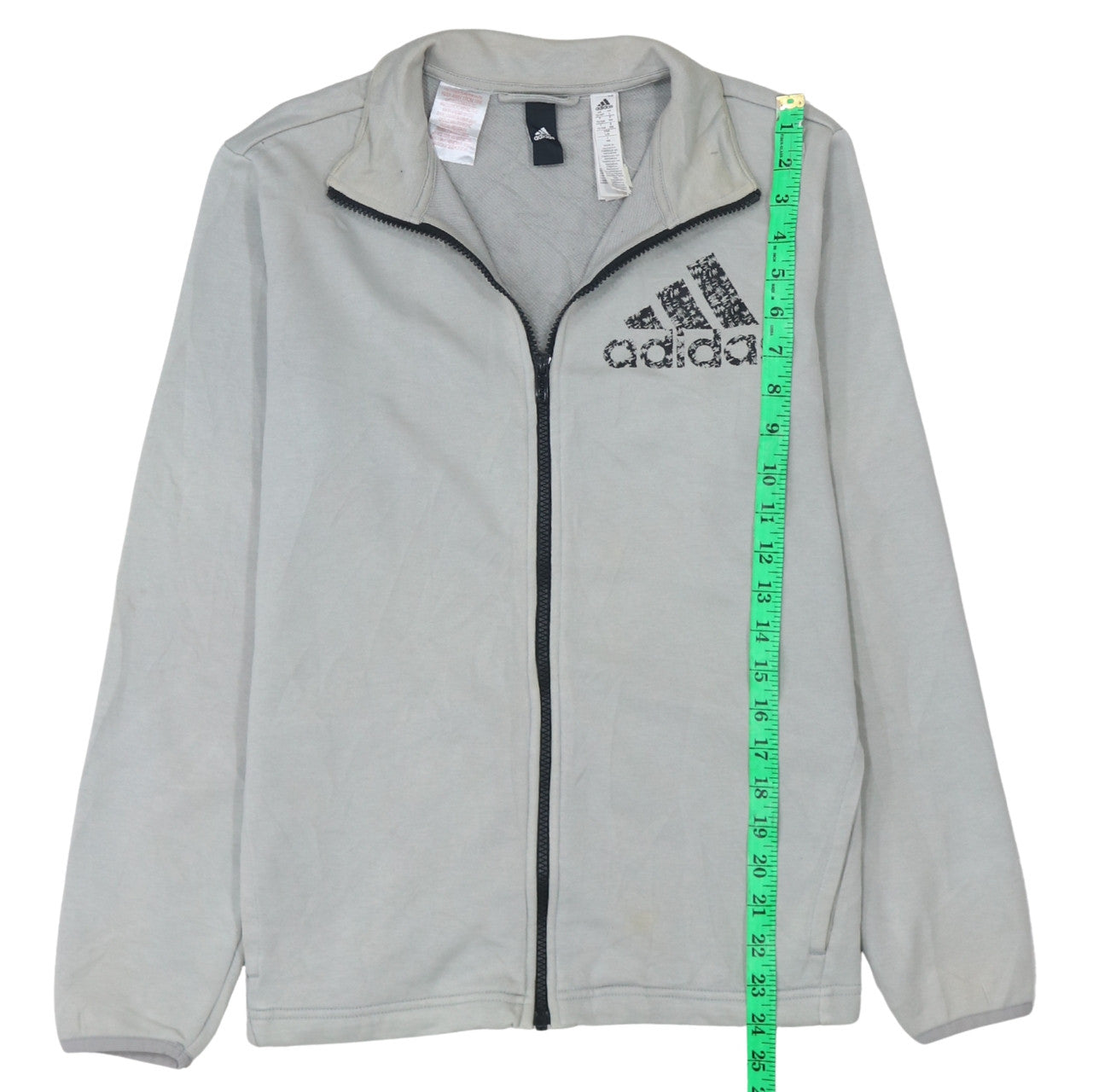 Adidas Boys Grey Full Zip Track Jacket Size 13-14 Years