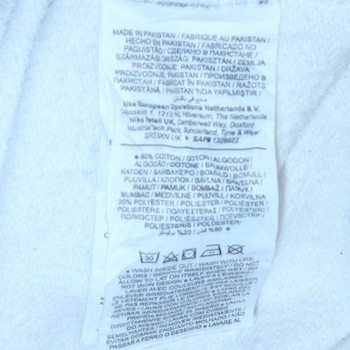 Nike Women White XS Pullover Sweatshirt Crew Neck Cotton Blend