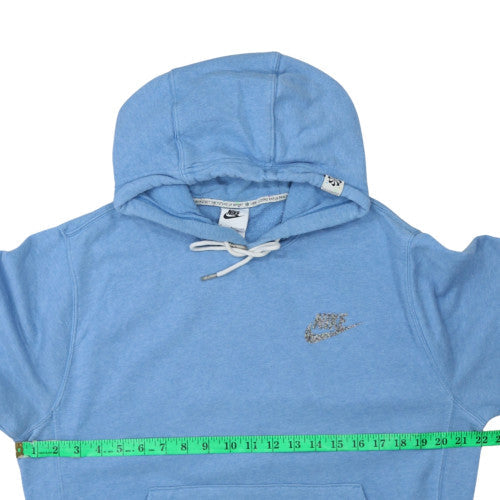 Nike Women's Blue Pullover Hoodie Small Cotton Blend Casual