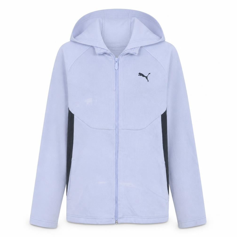 Puma Girls White Full Zip Hoodie 15-16 Years Sportswear Cotton Blend