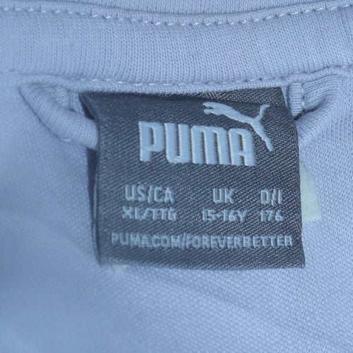 Puma Girls White Full Zip Hoodie 15-16 Years Sportswear Cotton Blend