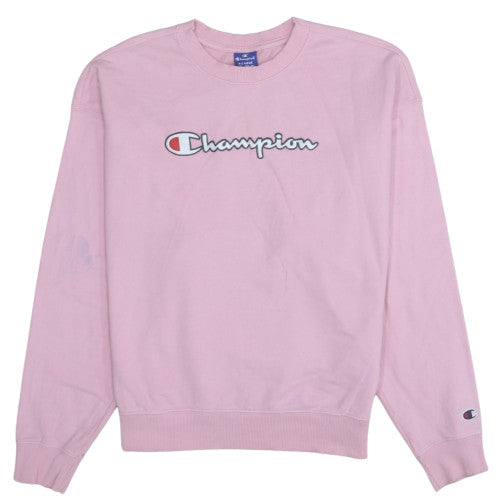 Champion Womens Pink XL Crew Neck Pullover Sweatshirt