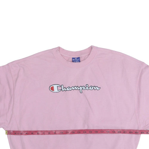 Champion Womens Pink XL Crew Neck Pullover Sweatshirt