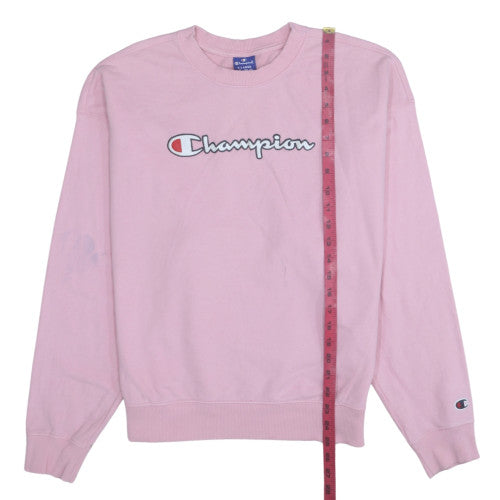 Champion Womens Pink XL Crew Neck Pullover Sweatshirt