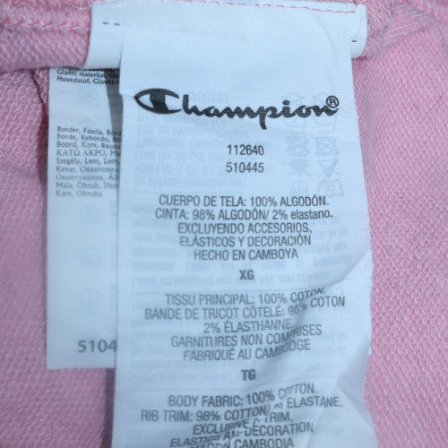 Champion Womens Pink XL Crew Neck Pullover Sweatshirt