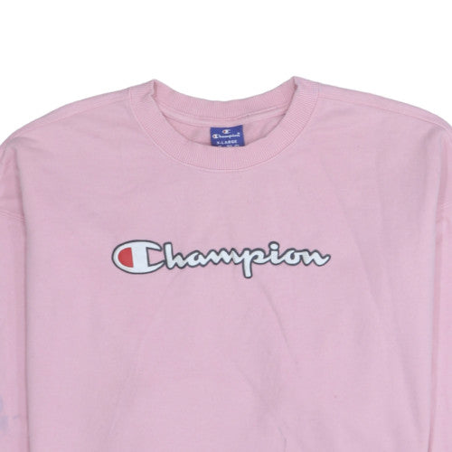 Champion Womens Pink XL Crew Neck Pullover Sweatshirt