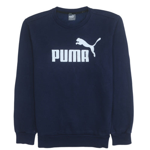 Puma Men's Blue Crew Neck Pullover Sweatshirt Size M