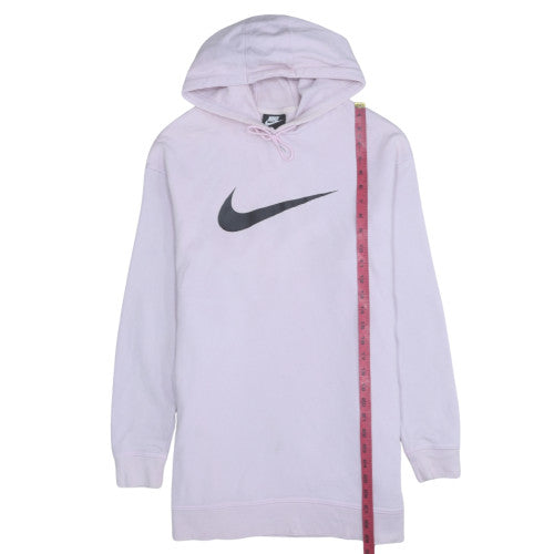 Nike Womens Pink Pullover Hoodie Small Cotton Blend Sweatshirt