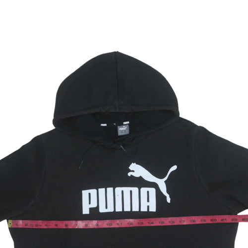 Puma Men's Black XL Pullover Hoodie with Logo and Kangaroo Pocket