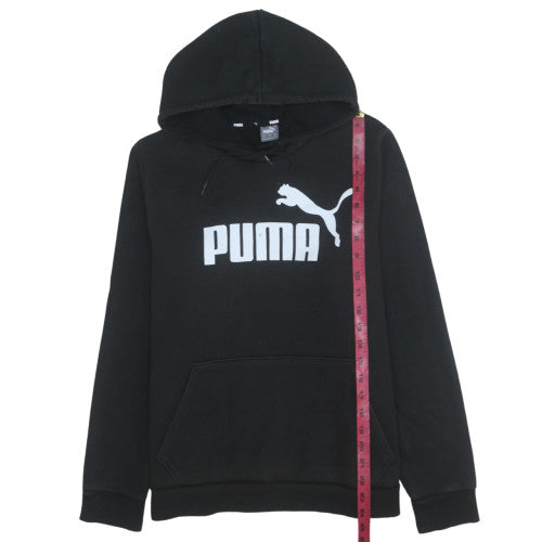 Puma Men's Black XL Pullover Hoodie with Logo and Kangaroo Pocket