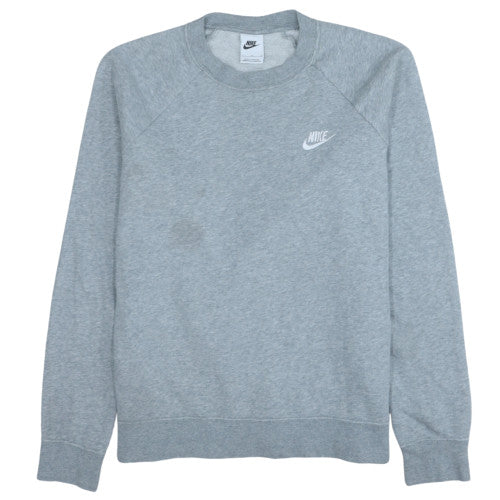 Nike Men's Grey Crew Neck Pullover Sweatshirt Size L Regular Fit