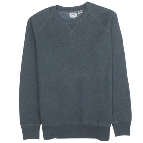 Levi's Men's Grey Pullover Fleece Sweatshirt Size M Regular Fit