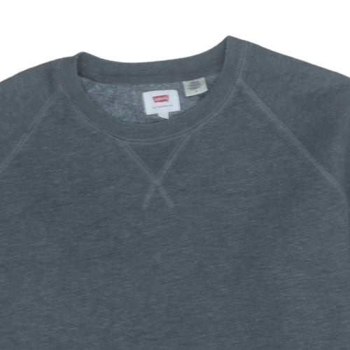 Levi's Men's Grey Pullover Fleece Sweatshirt Size M Regular Fit