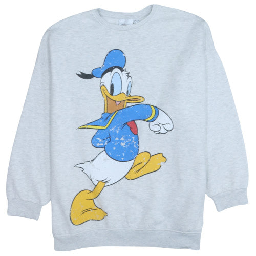 Disney Mickey & Friends Women’s Grey Donald Duck Sweatshirt L