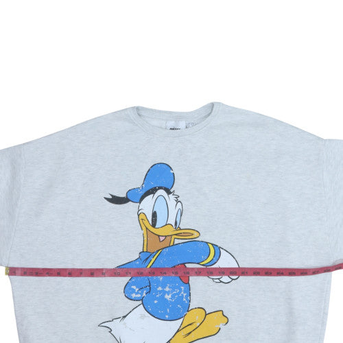 Disney Mickey & Friends Women’s Grey Donald Duck Sweatshirt L