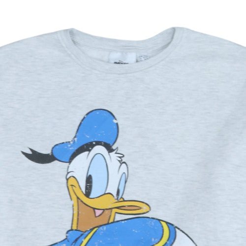 Disney Mickey & Friends Women’s Grey Donald Duck Sweatshirt L