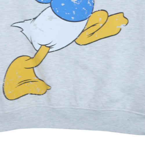 Disney Mickey & Friends Women’s Grey Donald Duck Sweatshirt L
