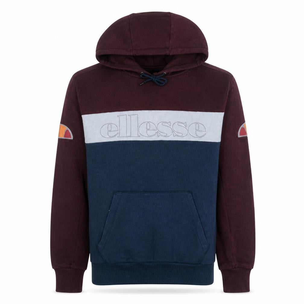 Front view of Ellesse men’s multicoloured l pullover hoodie with logo