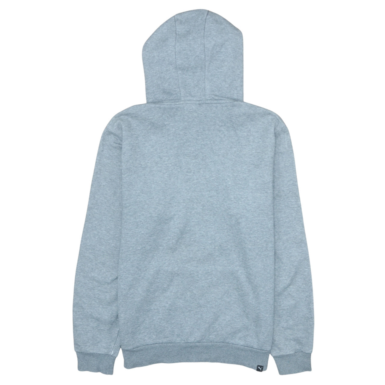 Puma Men’s Grey Pullover Hoodie M Logo Fleece Sweatshirt