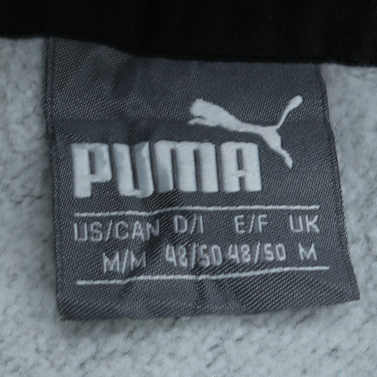 Puma Men’s Grey Pullover Hoodie M Logo Fleece Sweatshirt