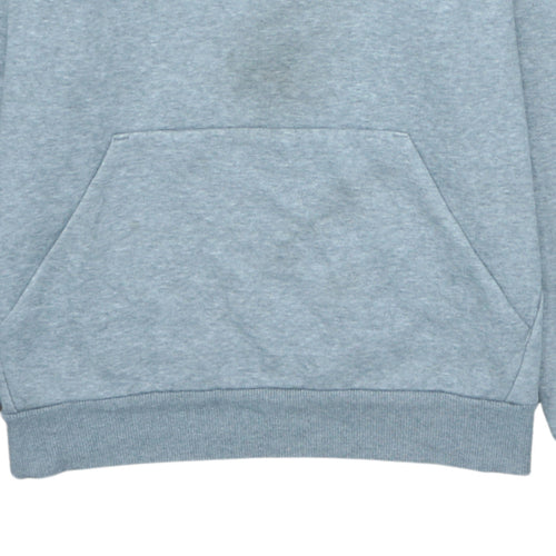 Puma Men’s Grey Pullover Hoodie M Logo Fleece Sweatshirt