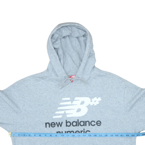 New Balance Men's Grey Pullover Hoodie Large Athletic Fit