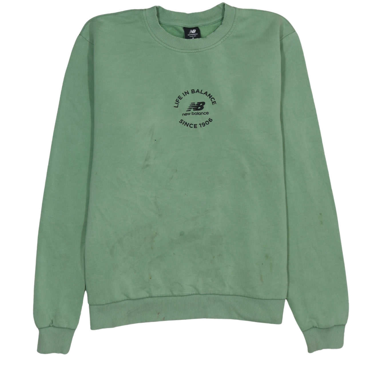 New Balance Women’s Green Cotton Pullover Sweatshirt M