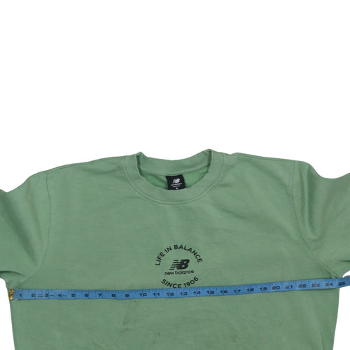 New Balance Women’s Green Cotton Pullover Sweatshirt M