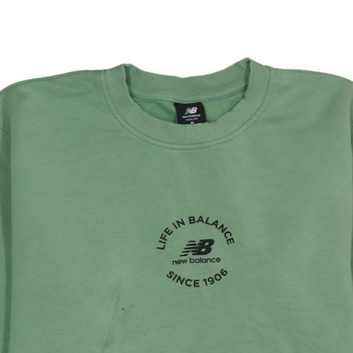 New Balance Women’s Green Cotton Pullover Sweatshirt M