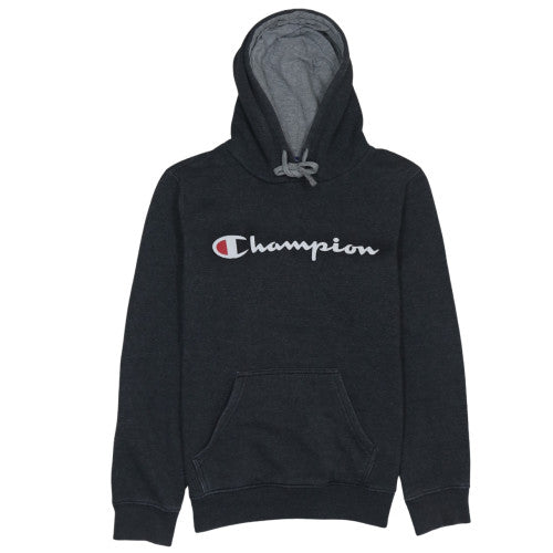 Champion Men's Black Pullover Hoodie Small Fleece Logo Sportswear