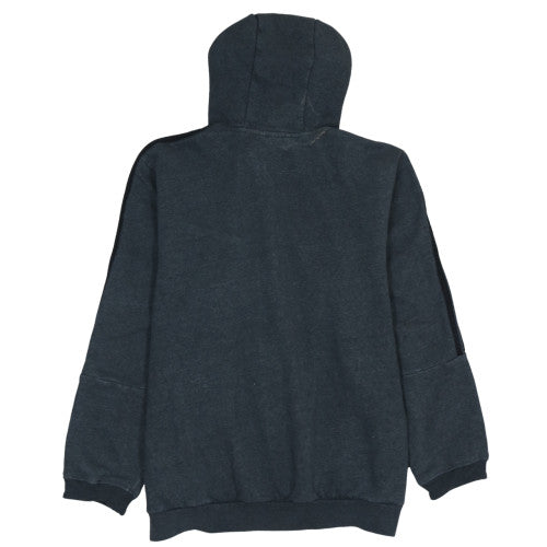 Adidas Men's Grey 2XL Full Zip Hoodie with Logo and Pockets