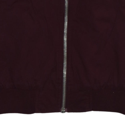 Topman Men's Red Cotton Bomber Jacket Size M Regular Fit