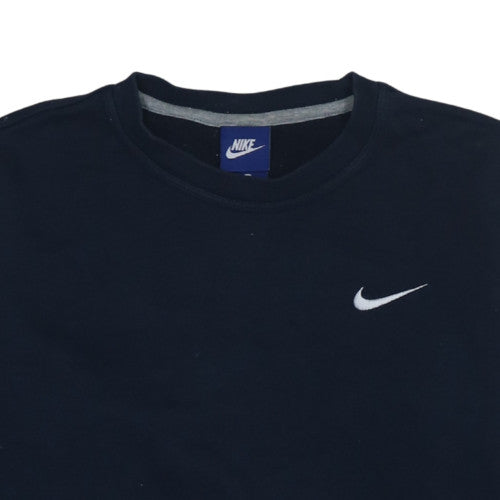 Nike Men's Black Cotton Crew Neck Pullover Sweatshirt M