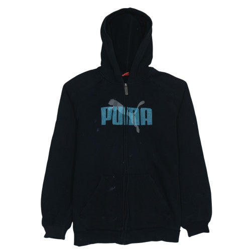 Puma Women Black Size 16 Full Zip Hoodie Sweatshirt