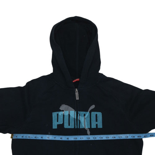 Puma Women Black Size 16 Full Zip Hoodie Sweatshirt