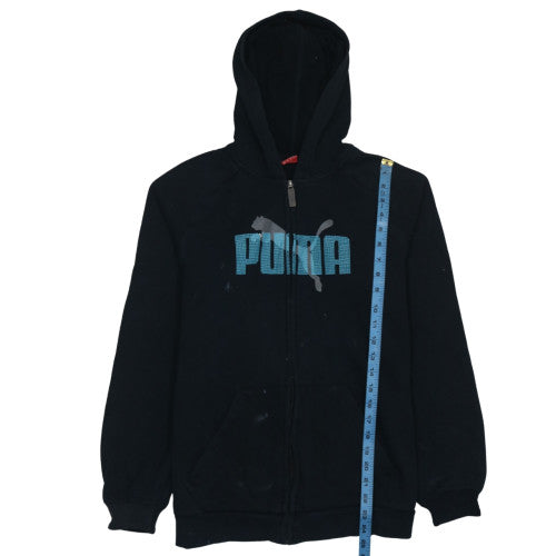 Puma Women Black Size 16 Full Zip Hoodie Sweatshirt