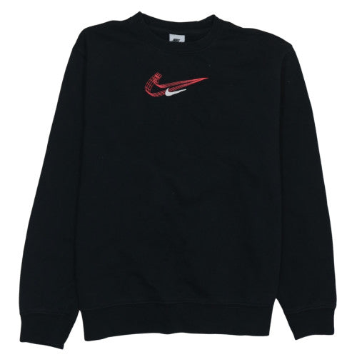 Nike Women's Black Medium Pullover Sweatshirt with Red Logo